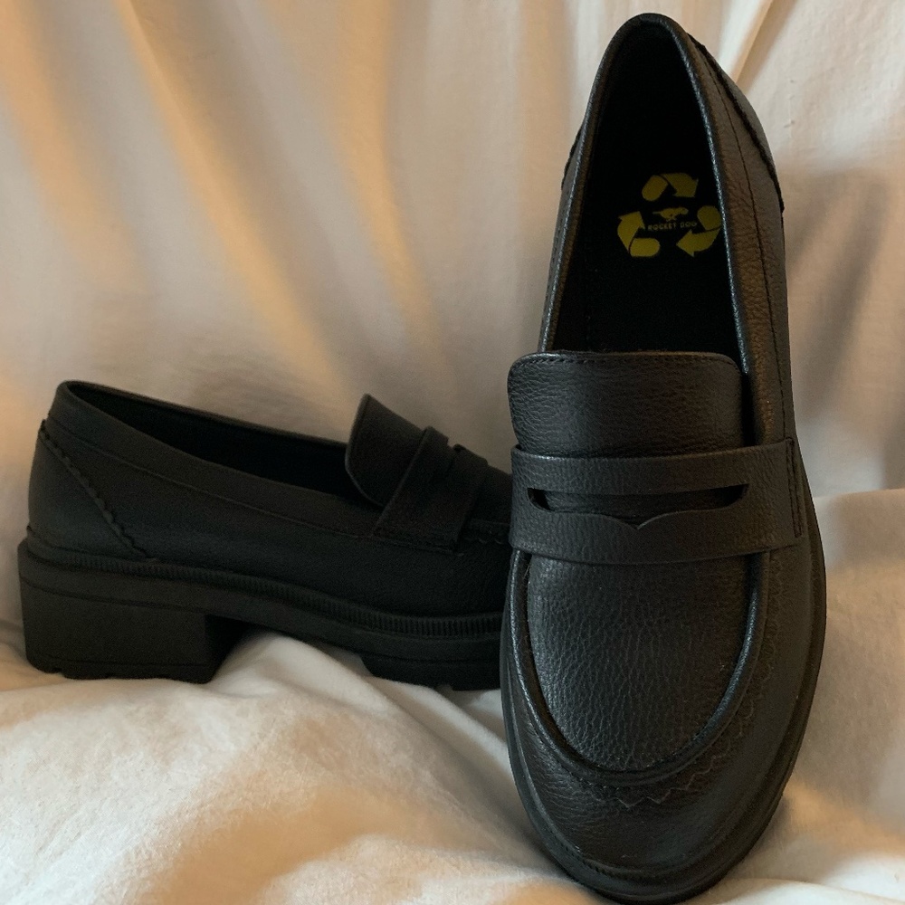 Rocket Dog black 'Imea' chunky loafers